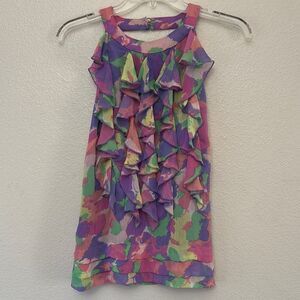 ECI Colorful Ruffle Sleeveless Top